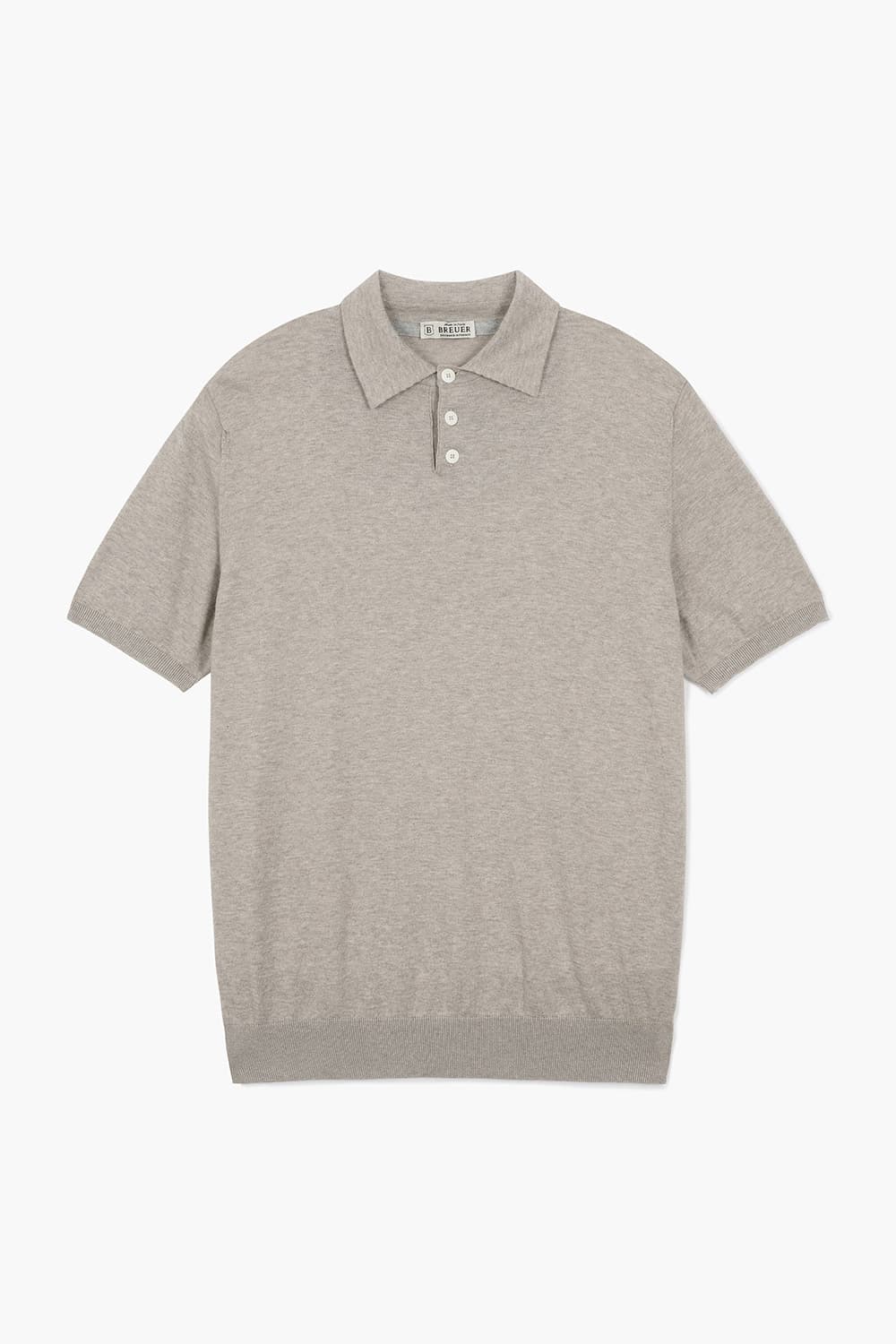 MC 코튼 폴로 501 라이트브라운 반소매 니트