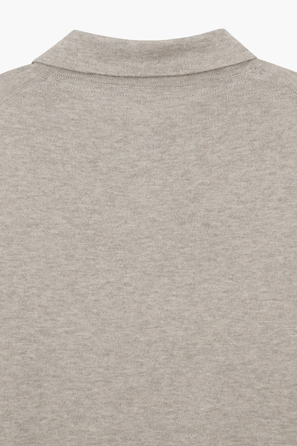 MC 코튼 폴로 501 라이트브라운 반소매 니트