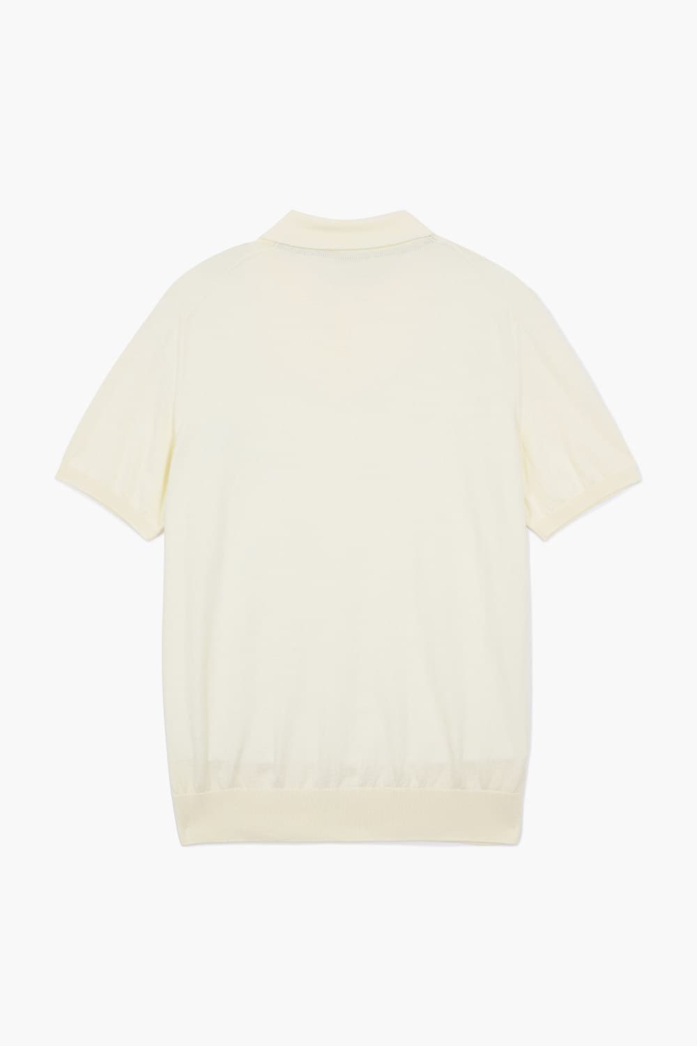 MC 코튼 폴로 501 아이보리 반소매 니트