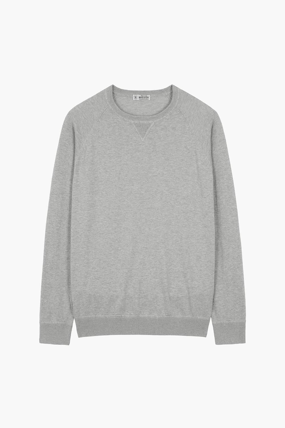 코튼 크루넥 104 그레이 긴소매 니트