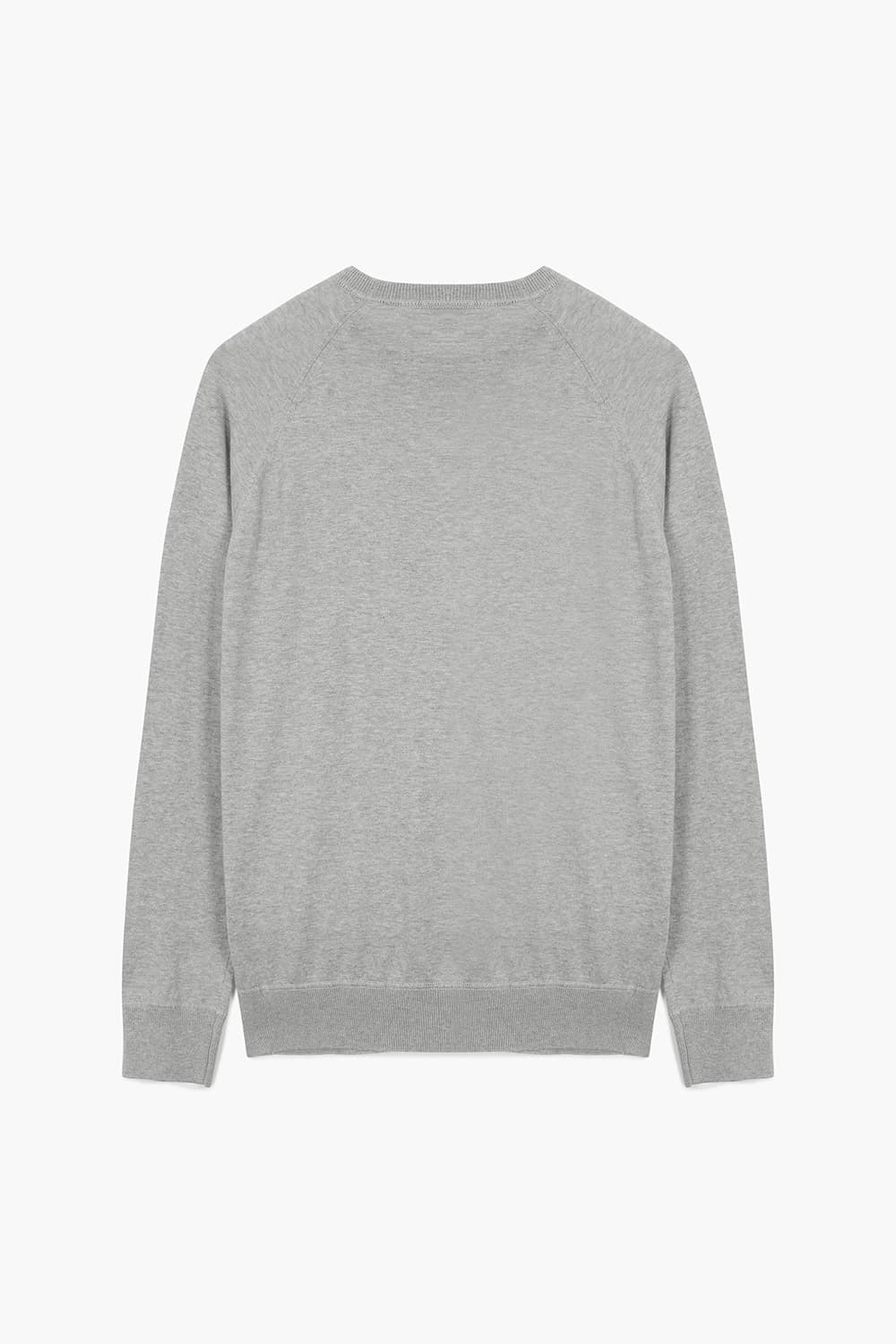 코튼 크루넥 104 그레이 긴소매 니트