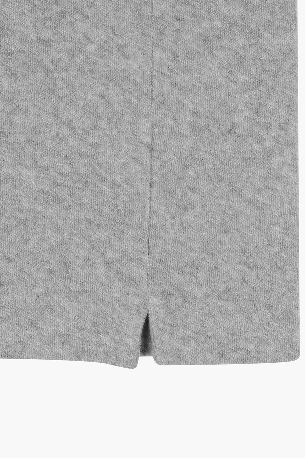 BOUCLETTE 코튼 포켓 크루넥 508 라이트그레이 반소매 티셔츠