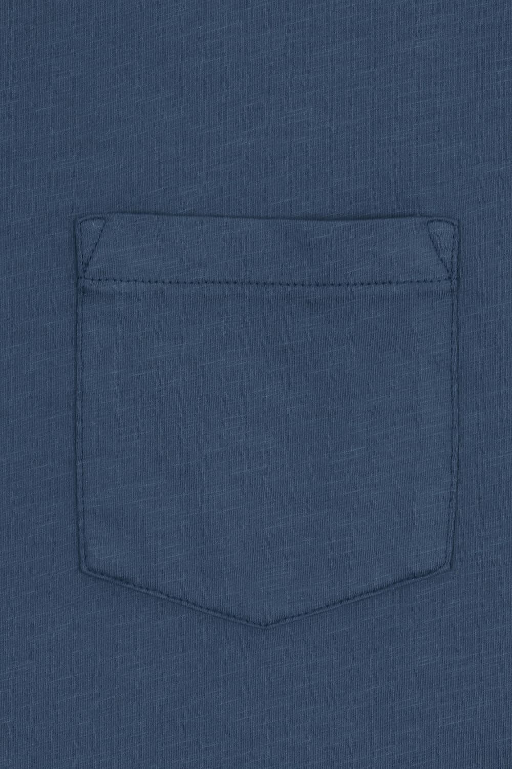 코튼 포켓 크루넥 505 네이비 반소매 티셔츠