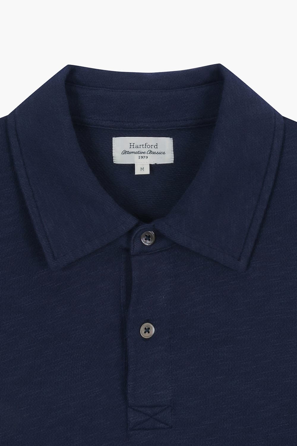 LIGHT 코튼 폴로 105 다크네이비 긴소매 티셔츠