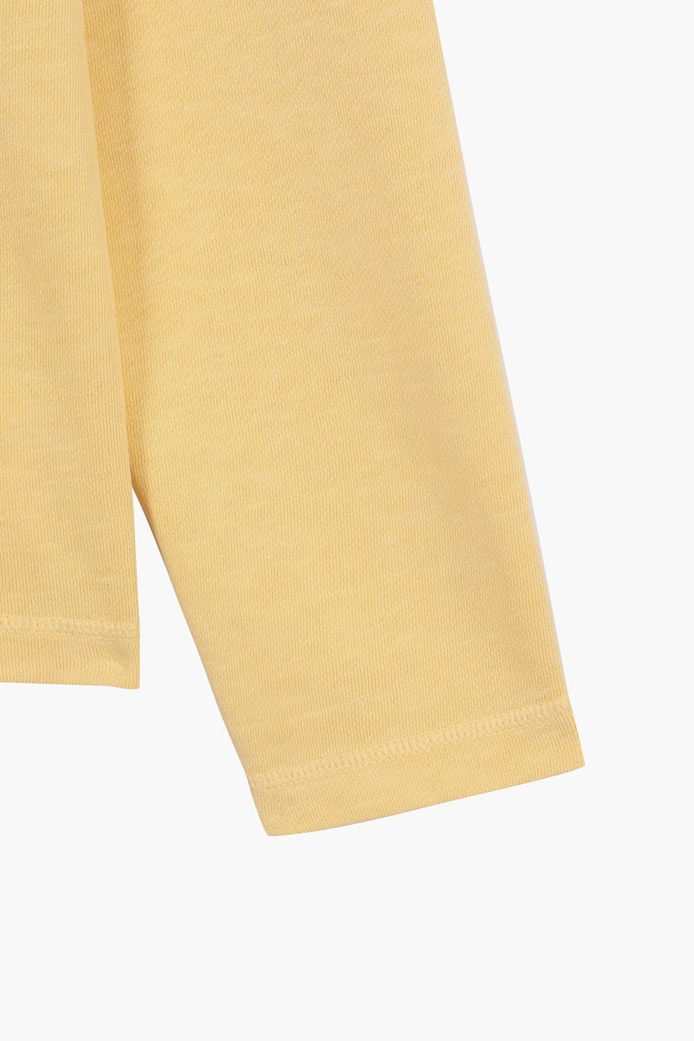 LIGHT 코튼 크루넥 103 옐로우 긴소매 티셔츠