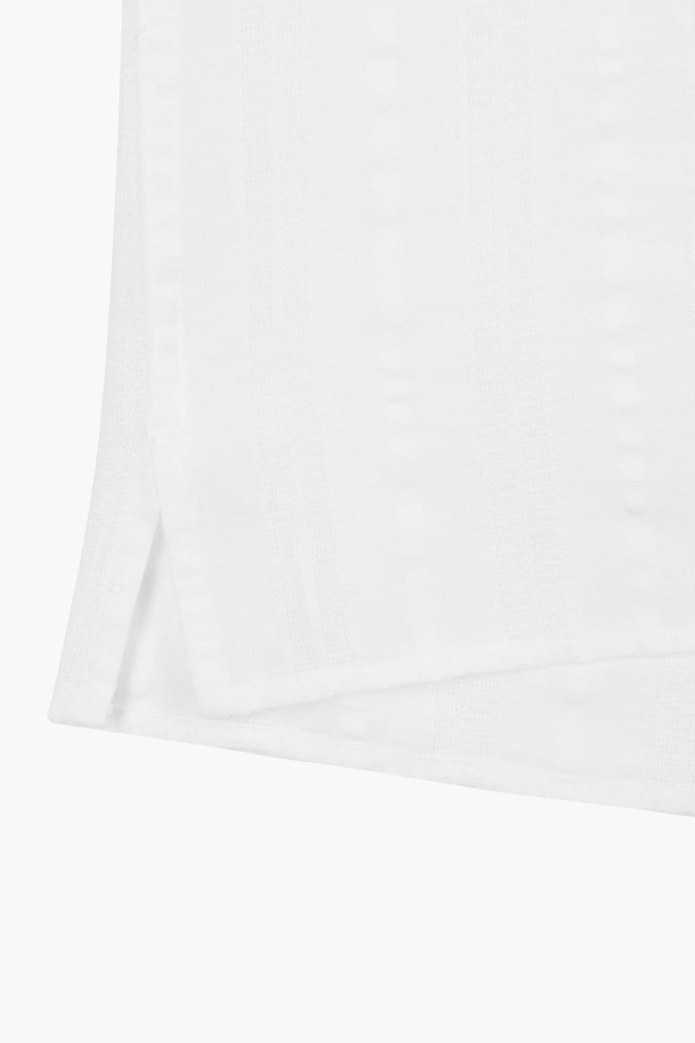 코튼 포켓 테일러드 카라 509 화이트 반소매 셔츠