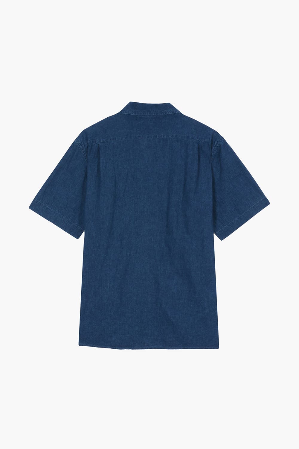 데님 포켓 테일러드 카라 501 네이비 반소매 셔츠