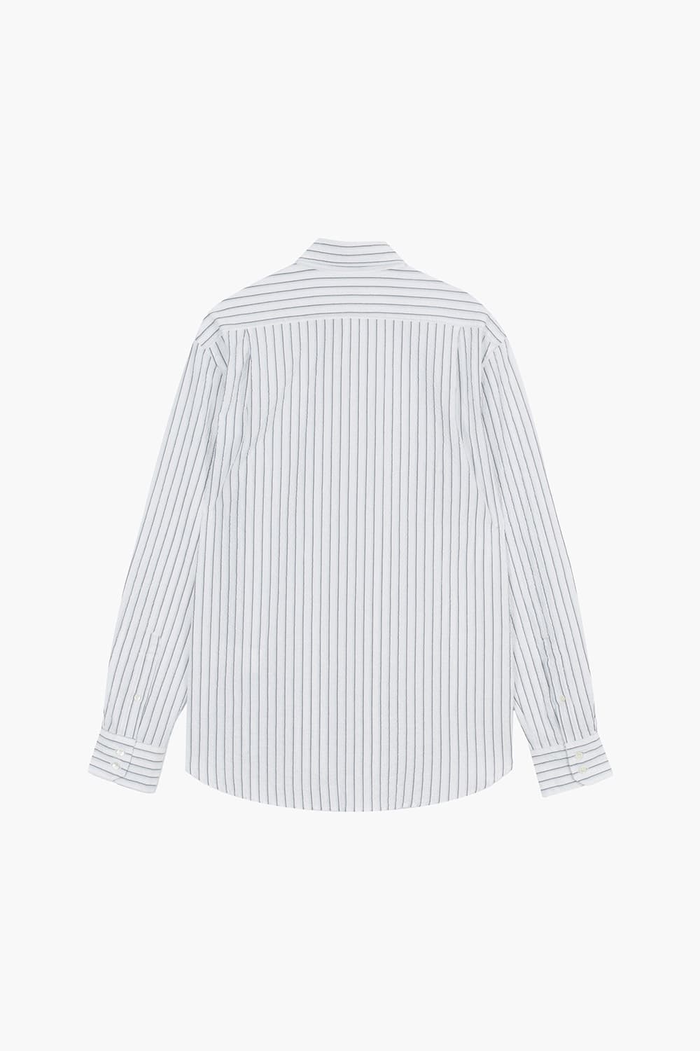 PAUL 코튼 스트라이프 포켓 112 라이트블루 셔츠