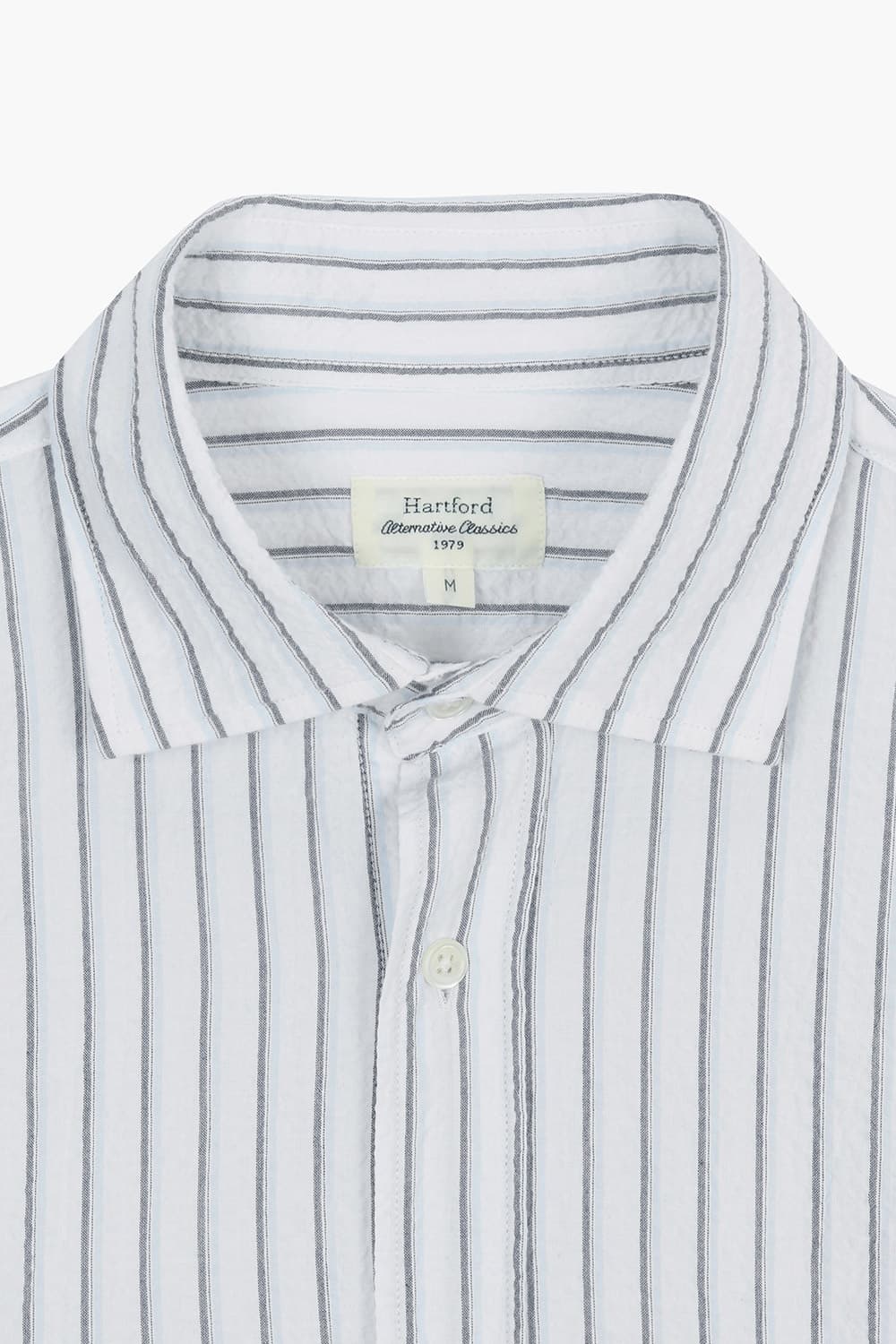 PAUL 코튼 스트라이프 포켓 112 라이트블루 셔츠