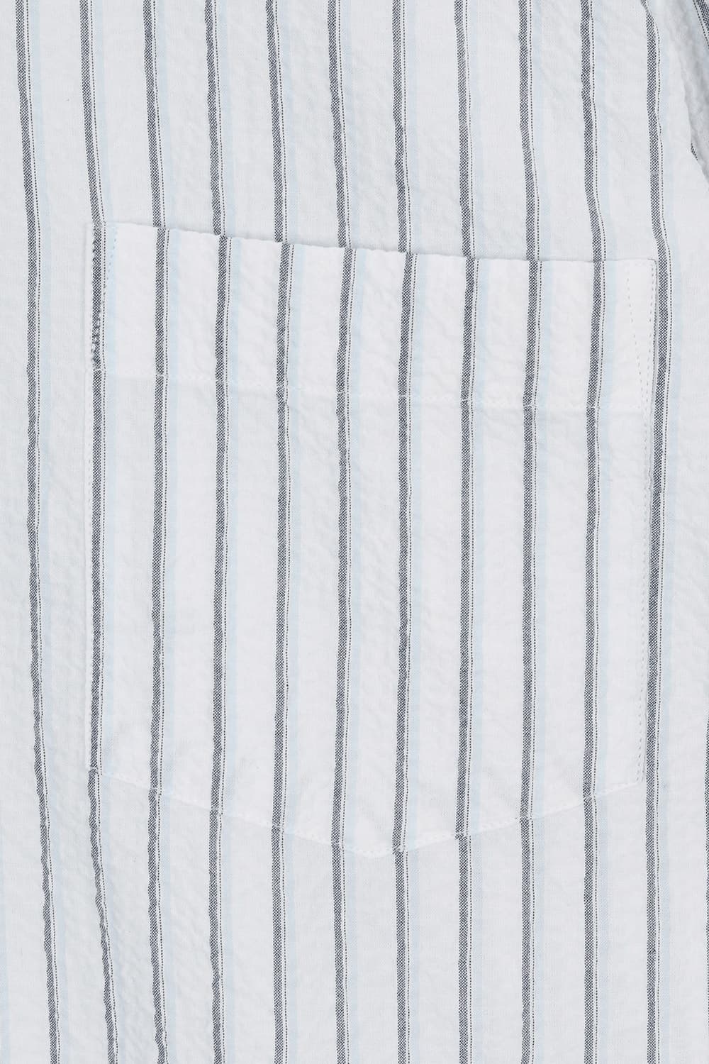 PAUL 코튼 스트라이프 포켓 112 라이트블루 셔츠