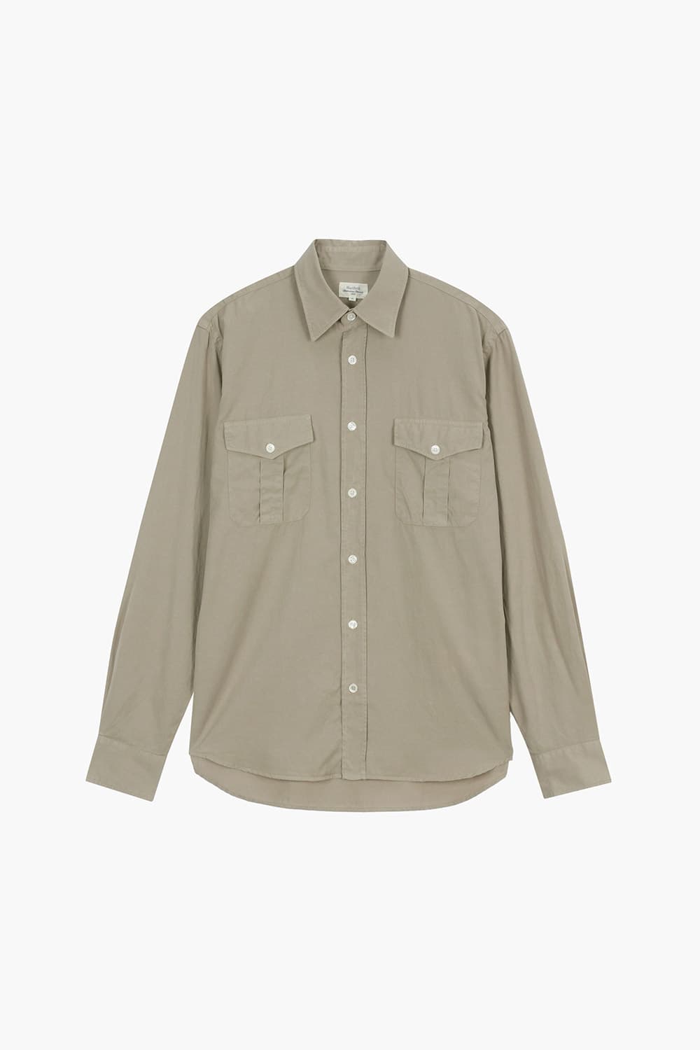 PATROL 면 혼방 버튼 다운 투 포켓 110 라이트카키 셔츠