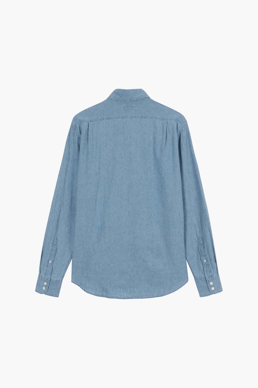 PAUL 린넨 혼방 포켓 109 블루 셔츠