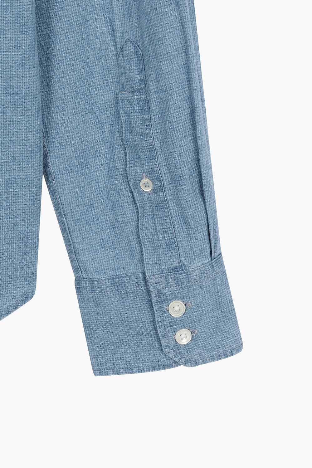 PAUL 린넨 혼방 포켓 109 블루 셔츠