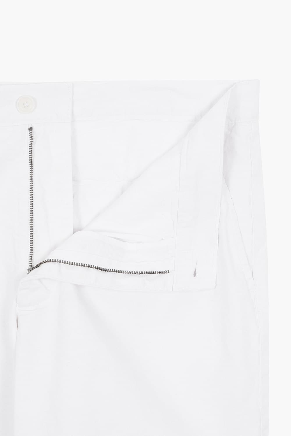 BYRON 린넨 혼방 베이직 507 화이트 쇼츠