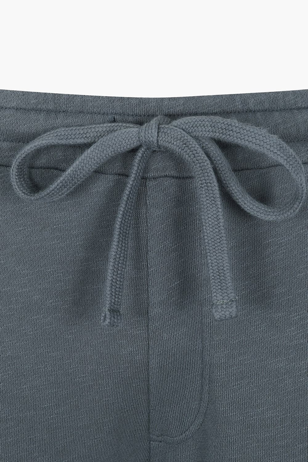 코튼 드로우스트링 밴딩 112 다크그레이 캐주얼 팬츠