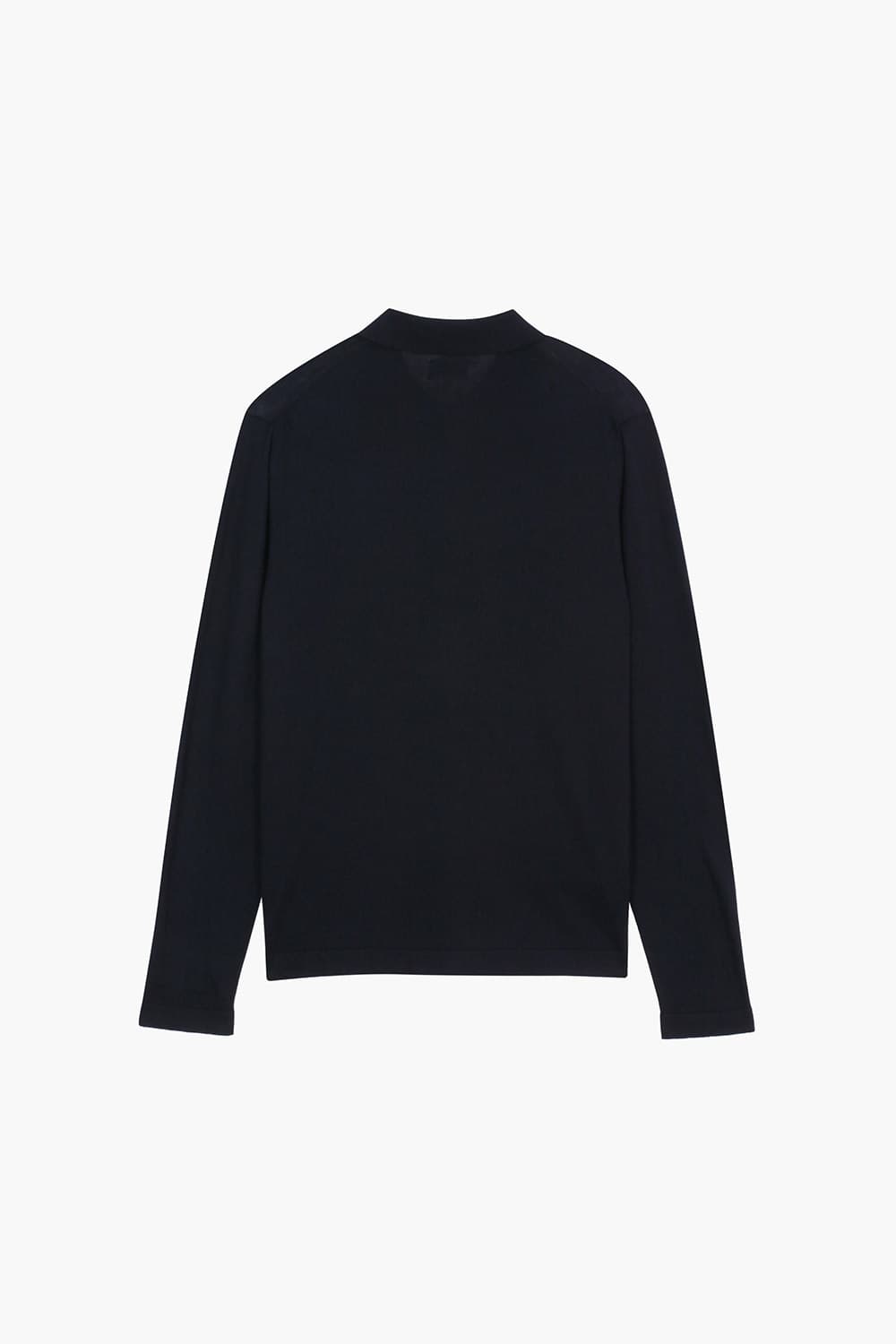 캐시미어 혼방 폴로 107 다크네이비 긴소매 니트