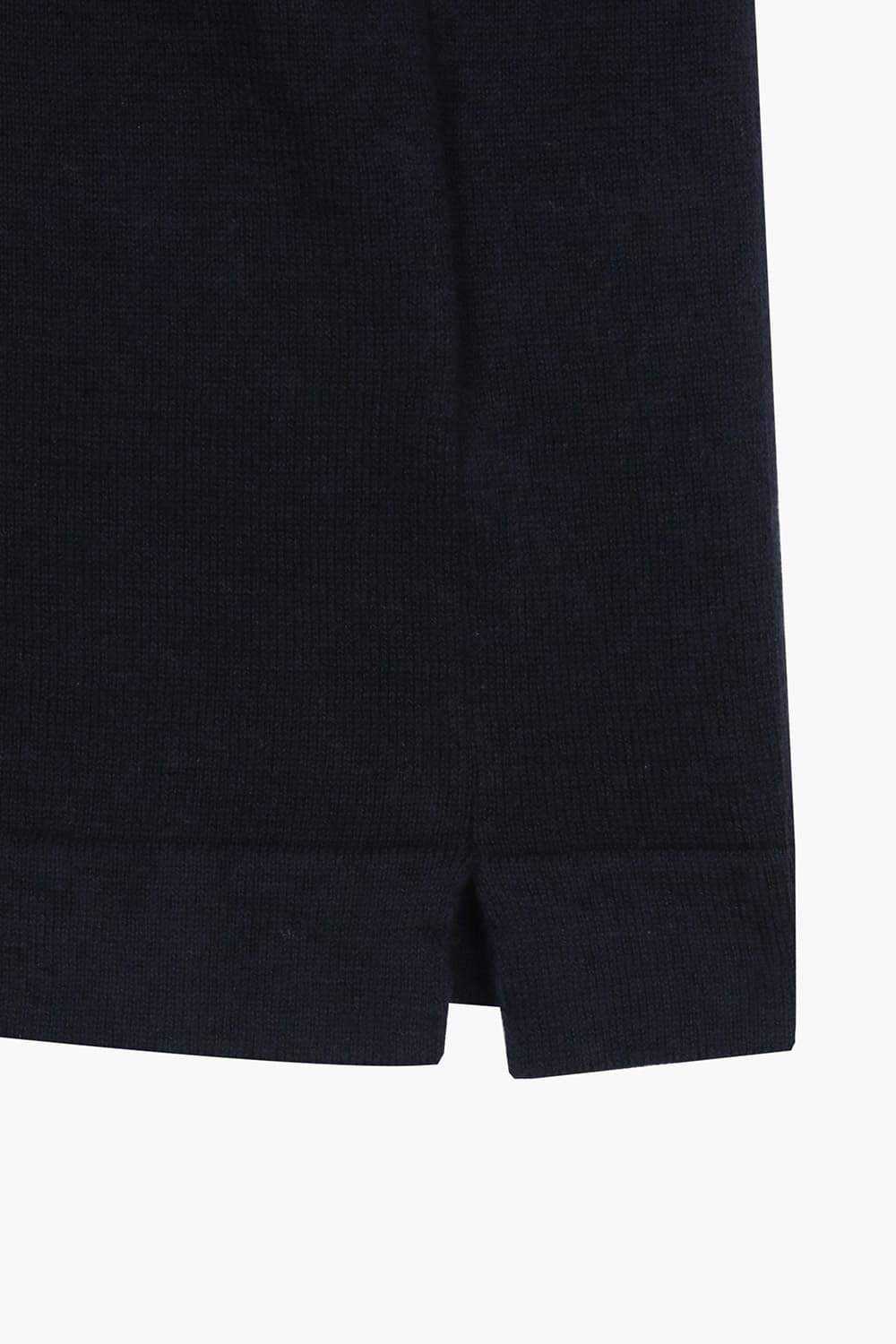 캐시미어 혼방 폴로 107 다크네이비 긴소매 니트