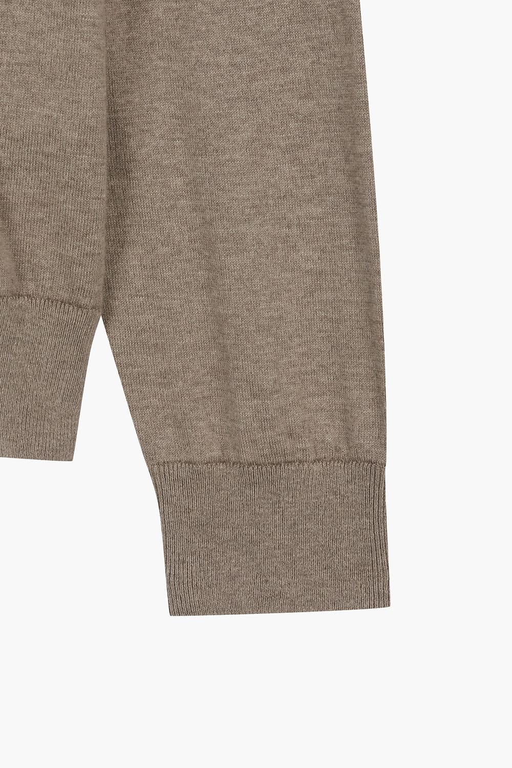 TRUCKER 캐시미어 혼방 하프 집업 104 브라운 긴소매 니트