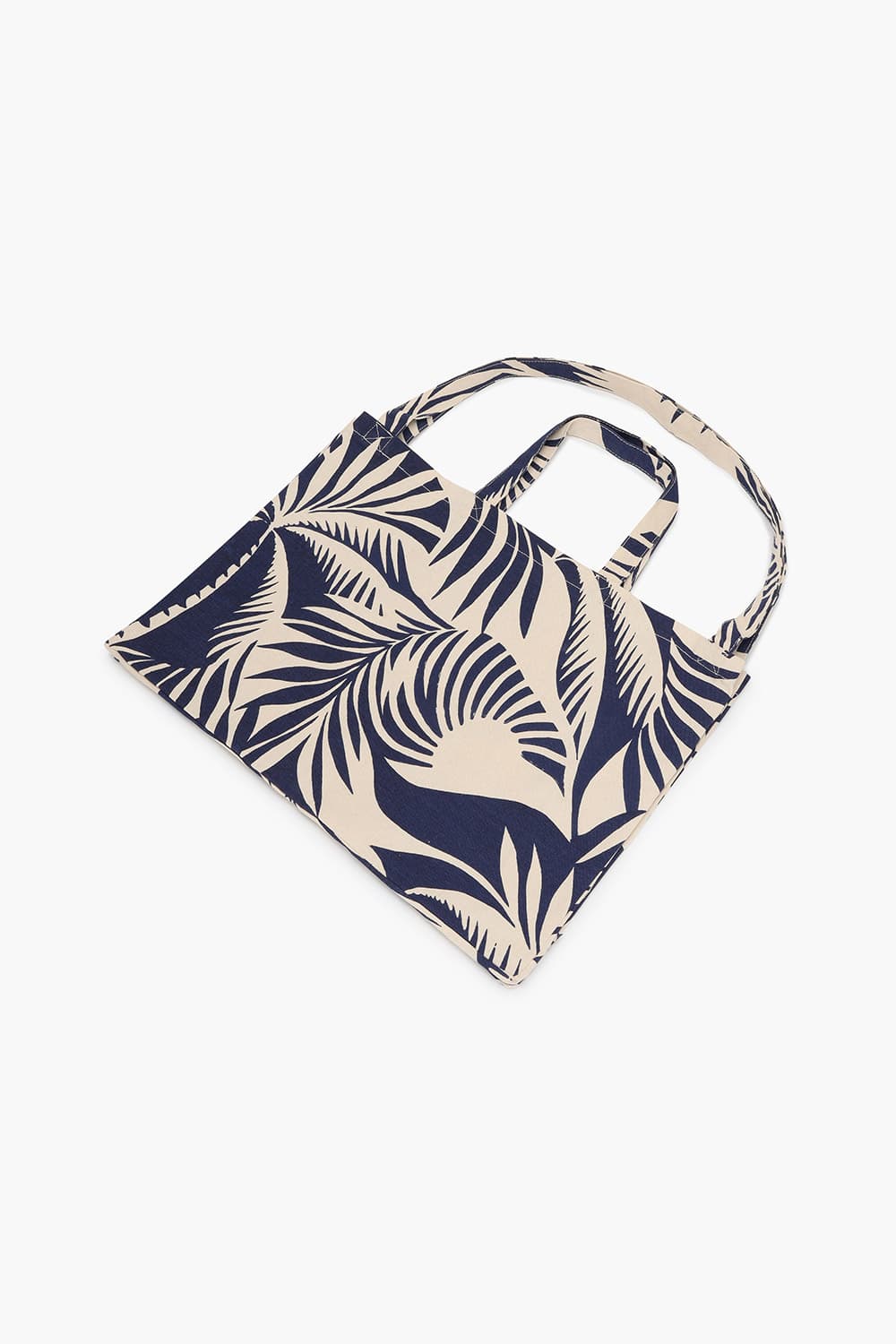 코튼 트로피컬 에코 101 다크네이비 토트백