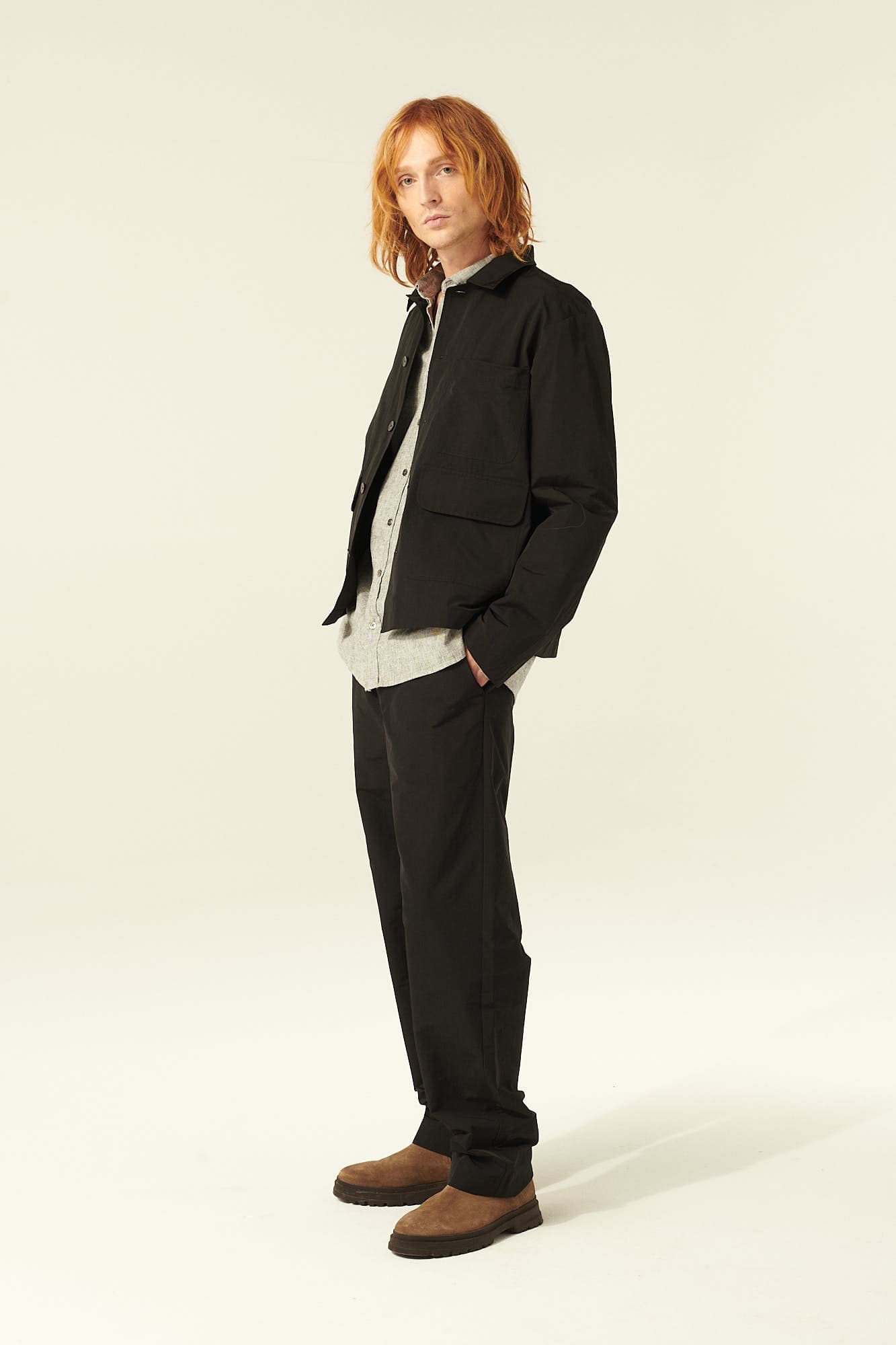 CORRY 면 혼방 베이직 103 블랙 캐주얼 자켓