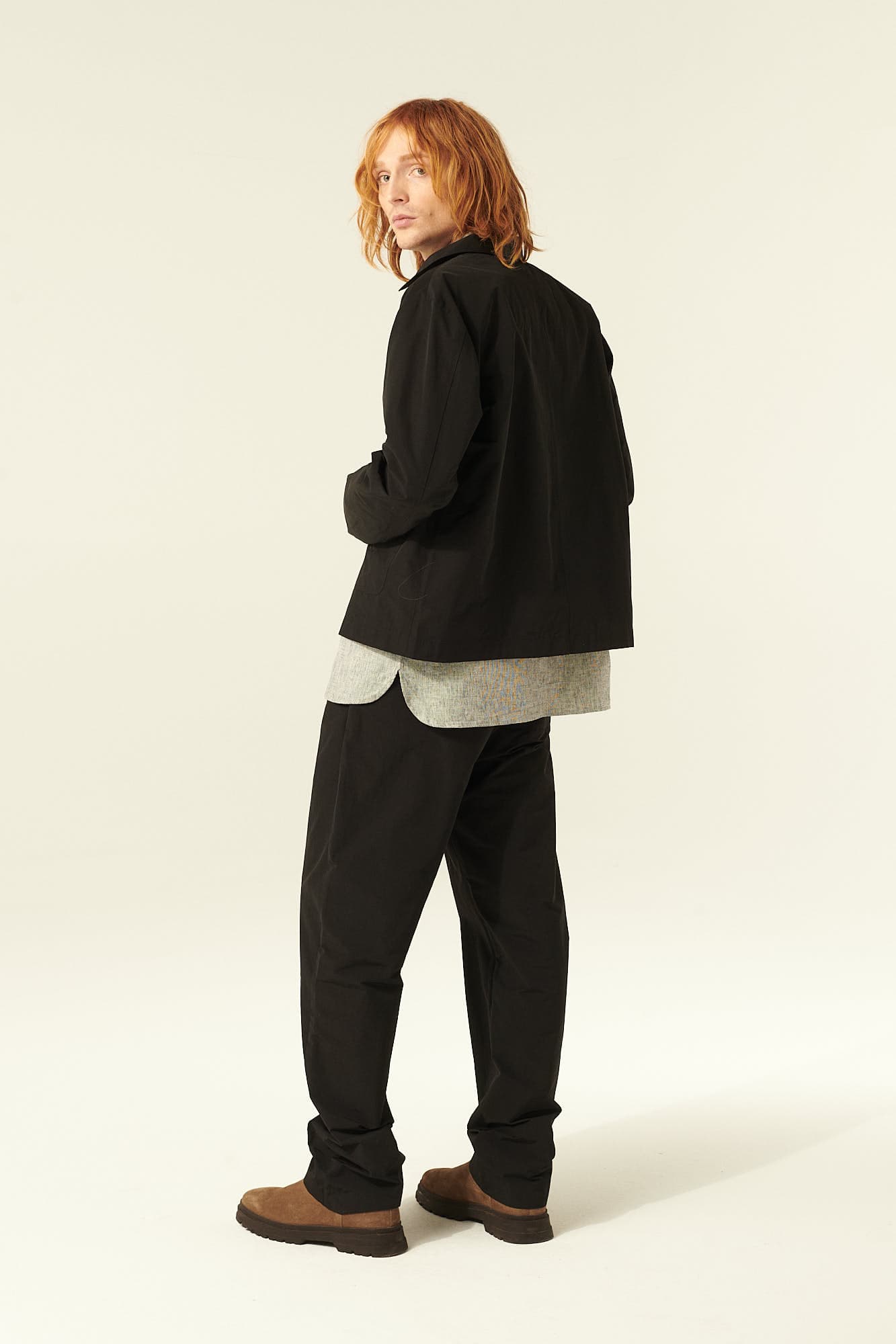 CORRY 면 혼방 베이직 103 블랙 캐주얼 자켓