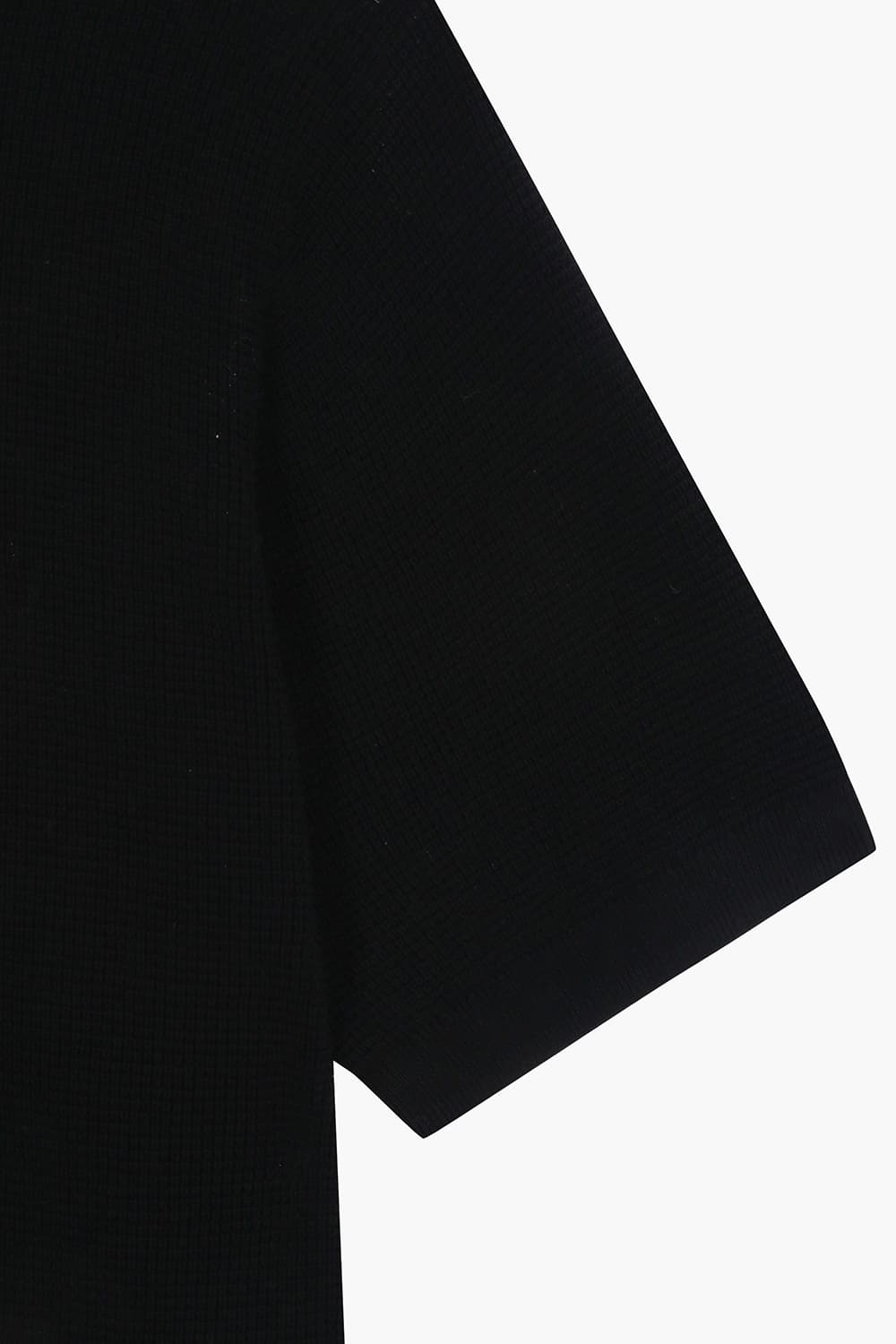 SALIX 린넨 혼방 크루넥 506 블랙 반소매 니트