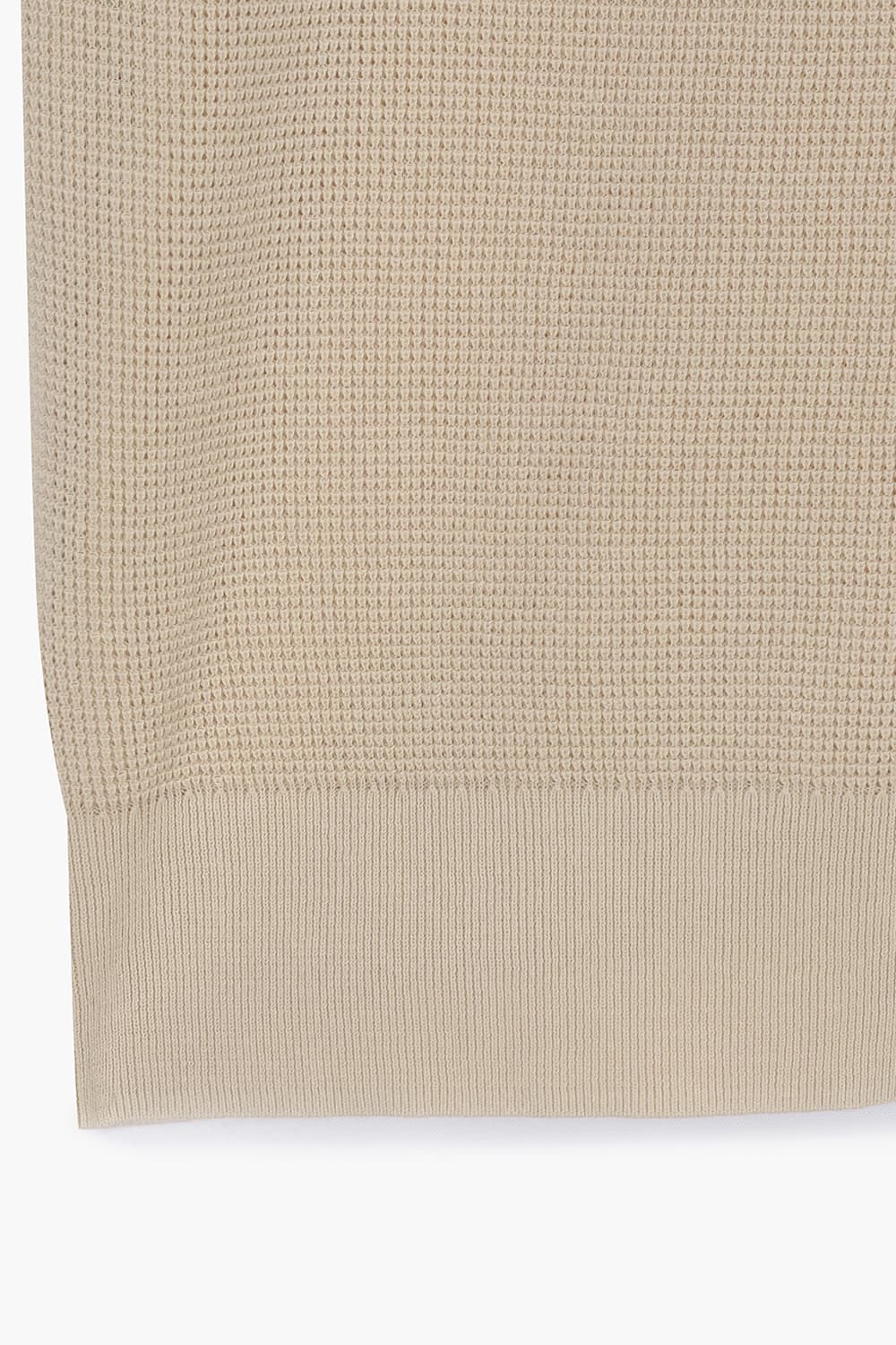 SALIX 린넨 혼방 크루넥 506 베이지 반소매 니트