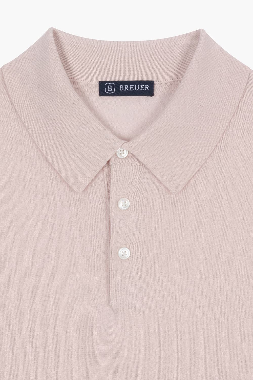 실크 혼방 폴로 505 라이트핑크 반소매 니트