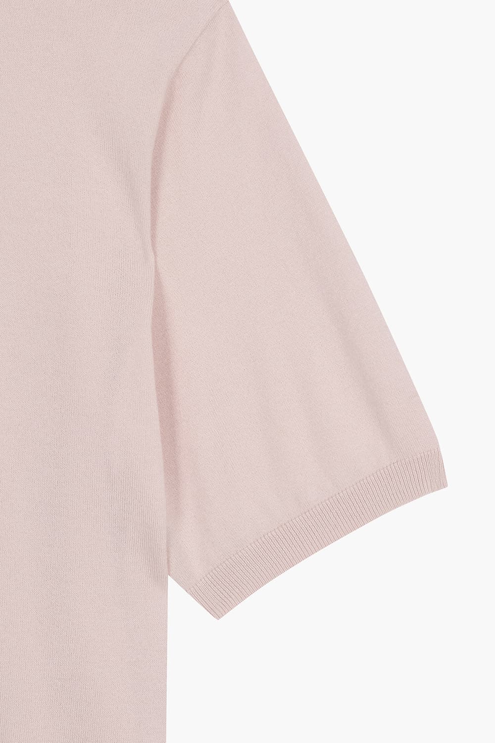 실크 혼방 폴로 505 라이트핑크 반소매 니트