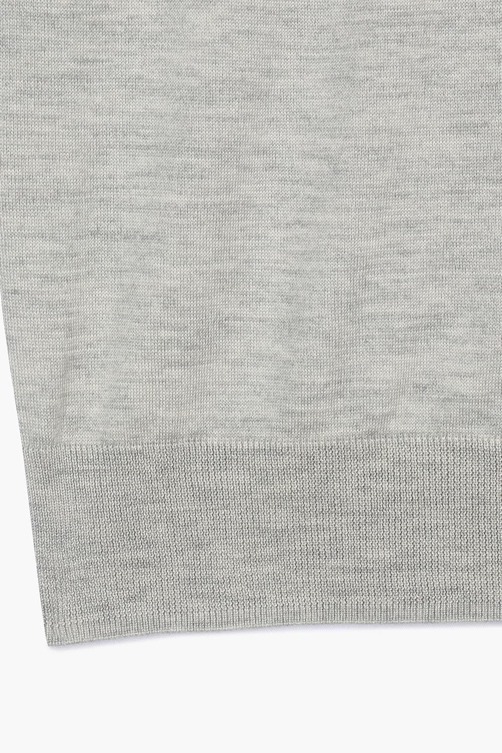 캐시미어 혼방 폴로 504 라이트그레이 반소매 니트