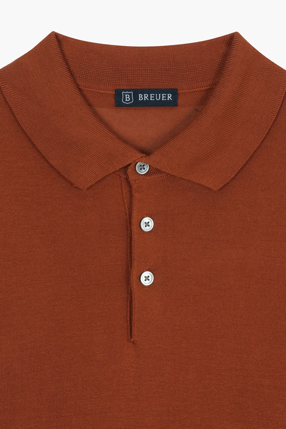 캐시미어 혼방 폴로 504 레드 반소매 니트