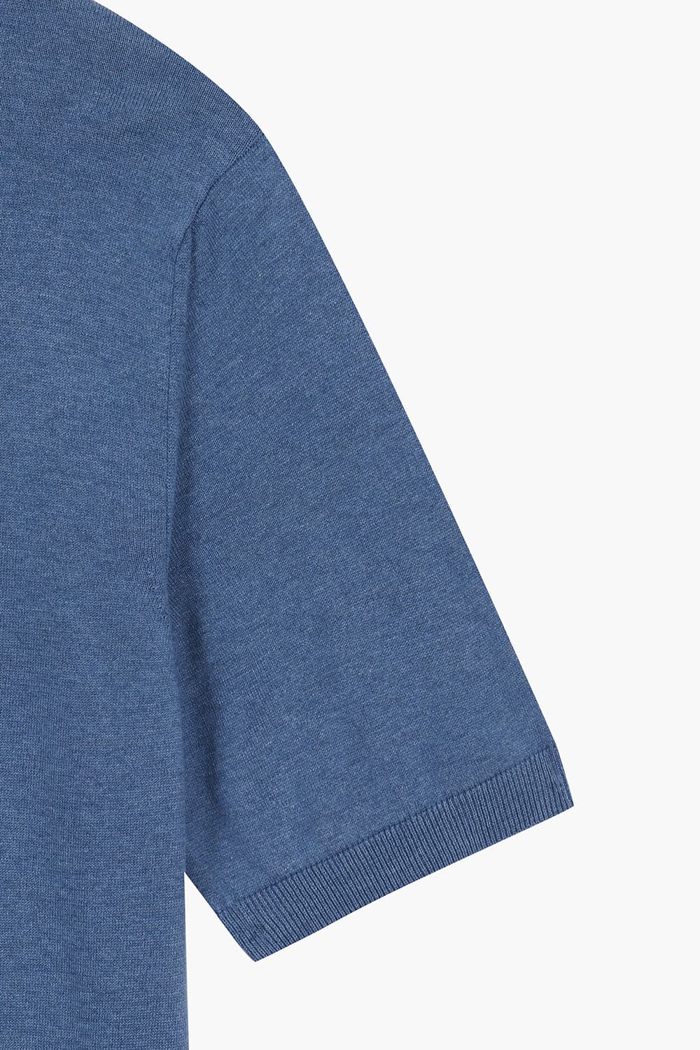 MC 실크 혼방 크루넥 502 네이비 반소매 니트