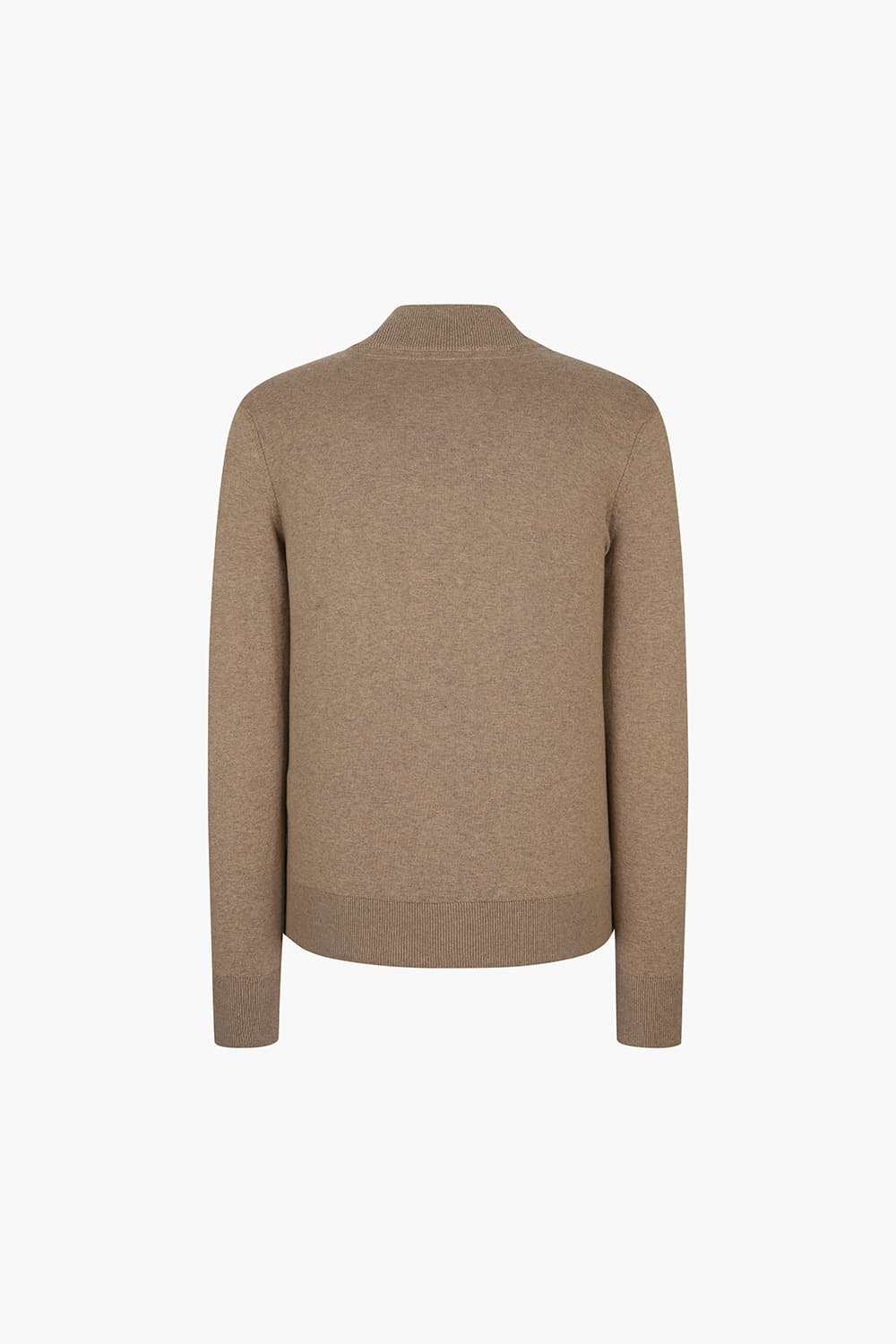 코튼 헨리넥 니트 301 브라운 집업