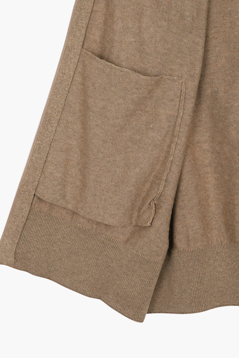 코튼 헨리넥 니트 301 브라운 집업