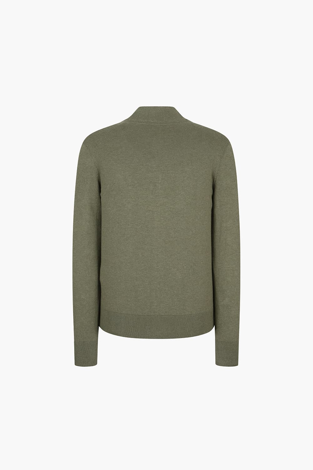 코튼 헨리넥 니트 301 카키 집업