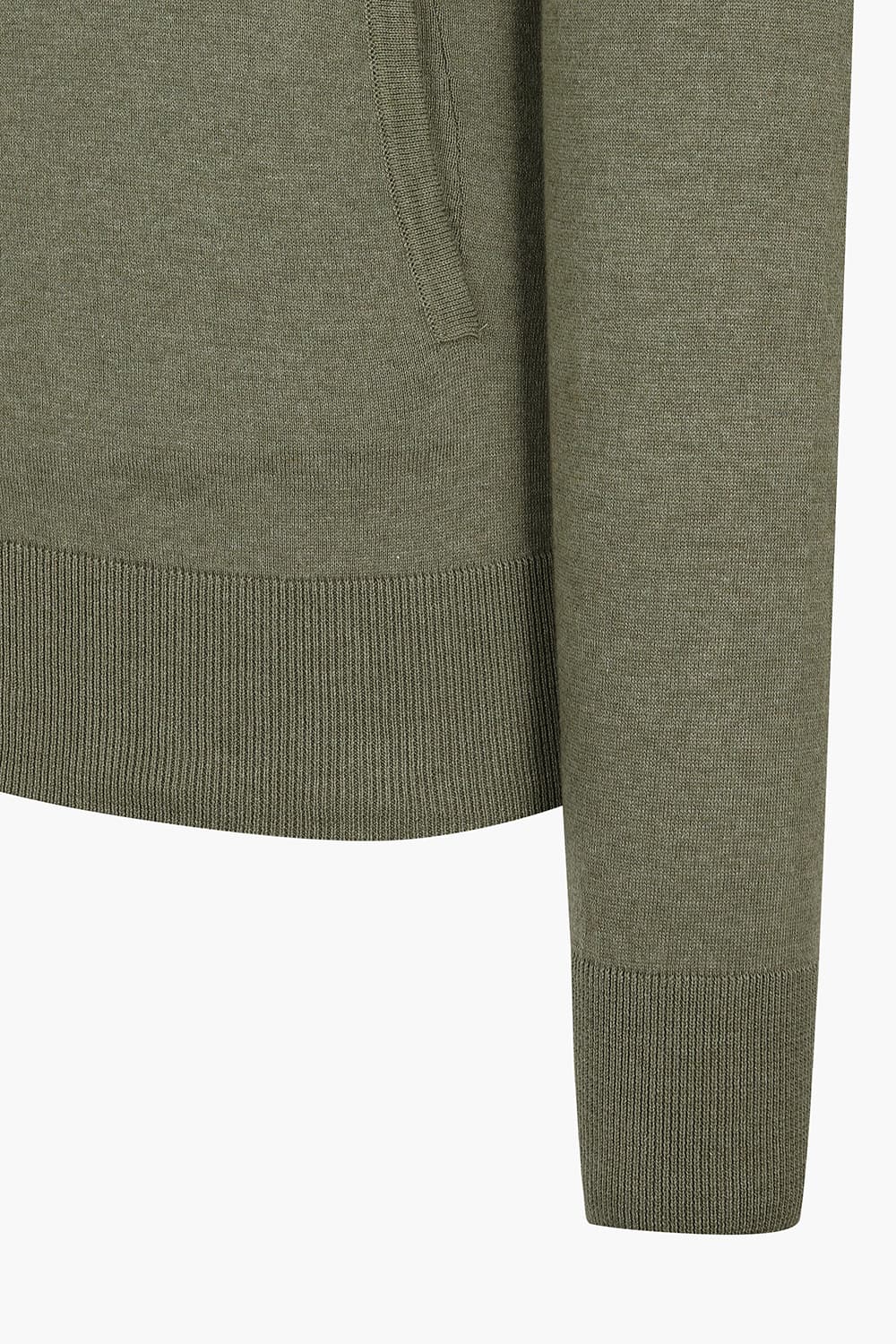 코튼 헨리넥 니트 301 카키 집업