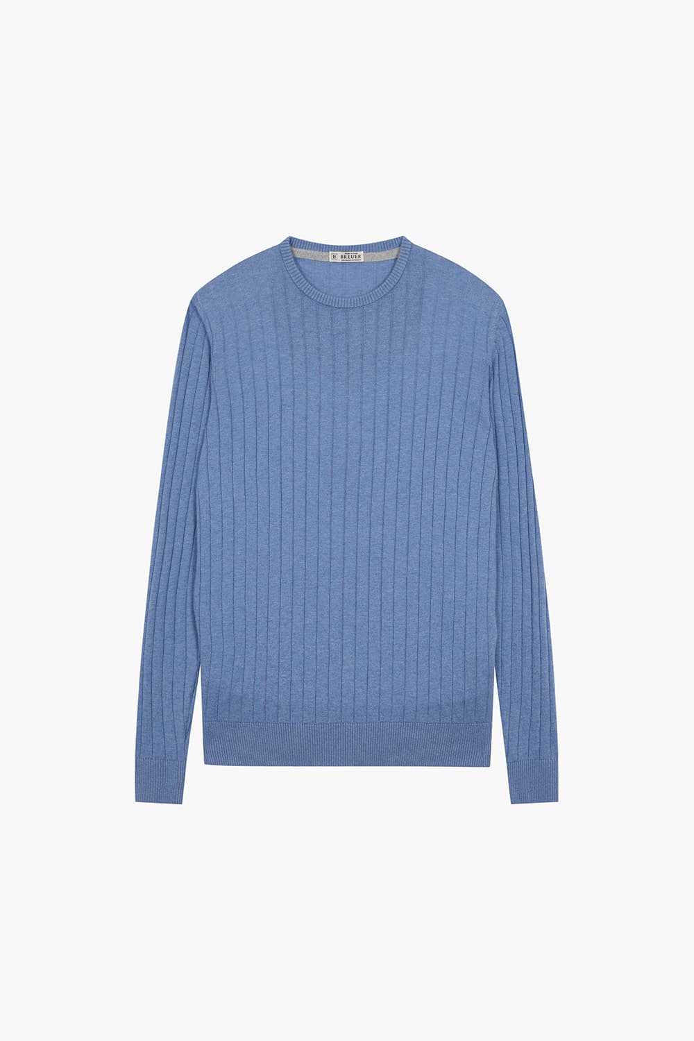 ROND 코튼 크루넥 103 블루 긴소매 니트