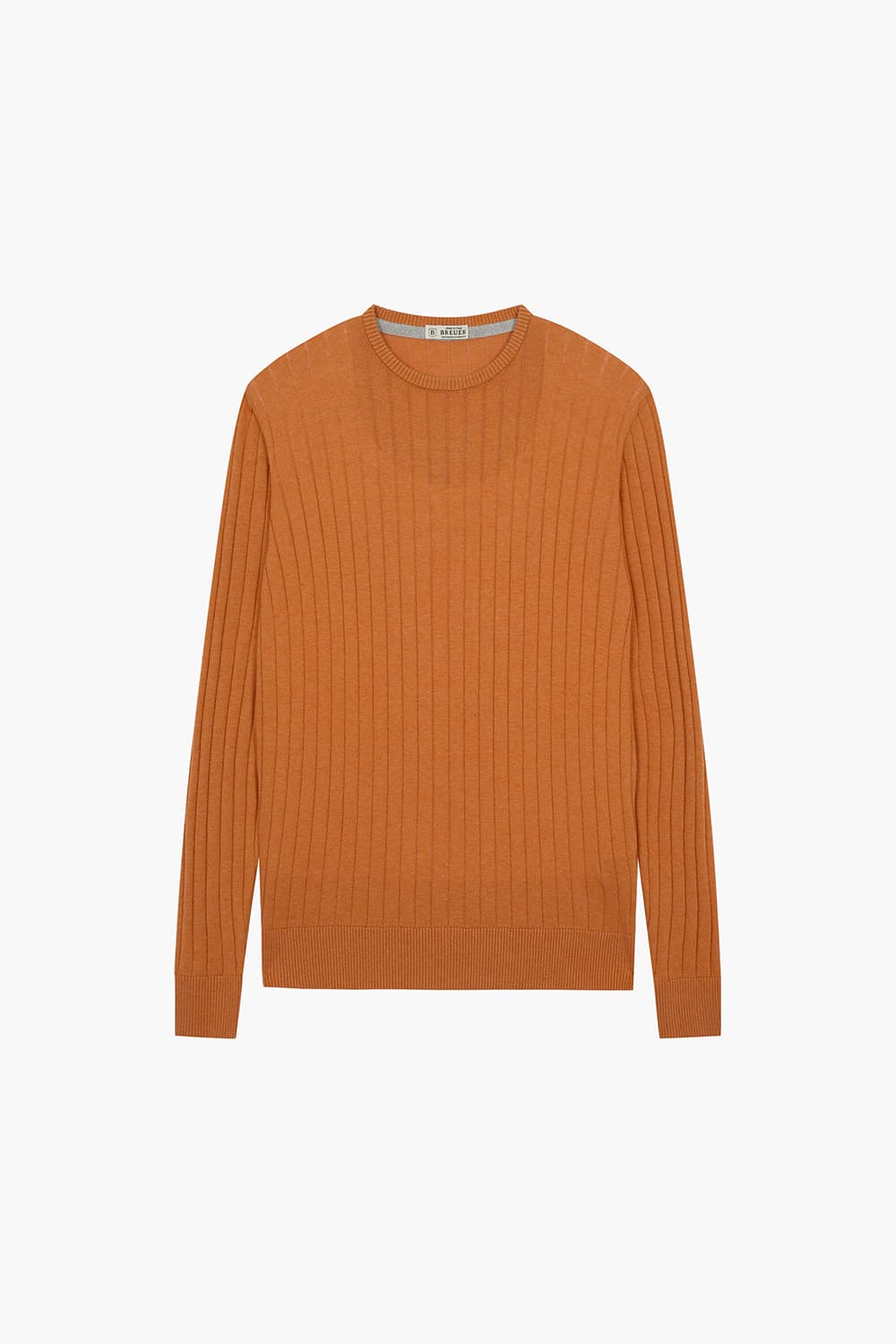 ROND 코튼 크루넥 103 오렌지 긴소매 니트