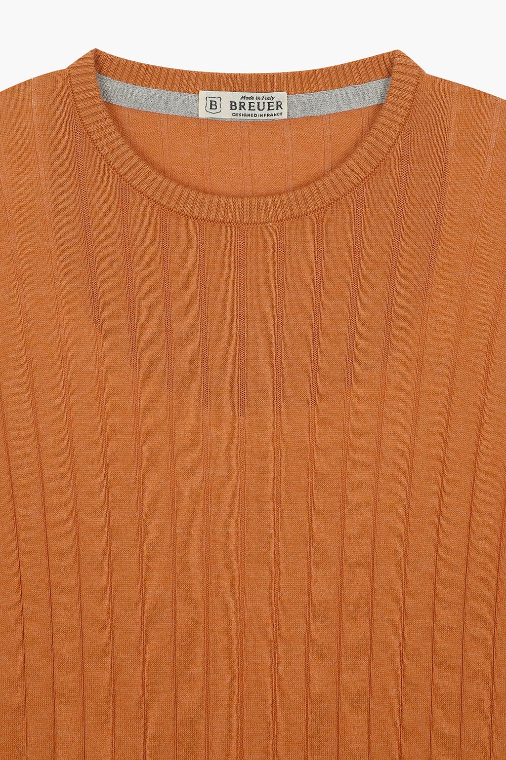 ROND 코튼 크루넥 103 오렌지 긴소매 니트