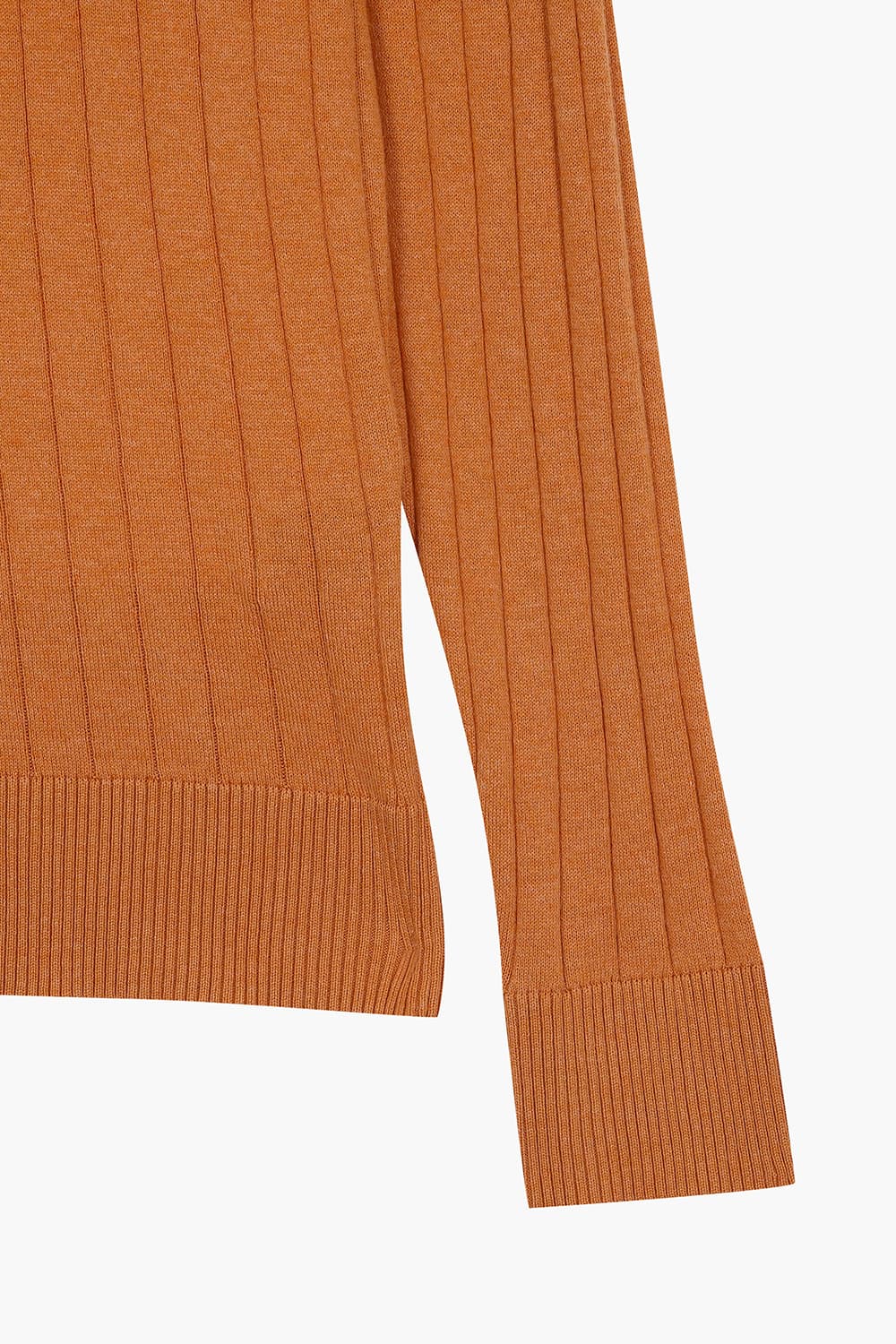 ROND 코튼 크루넥 103 오렌지 긴소매 니트