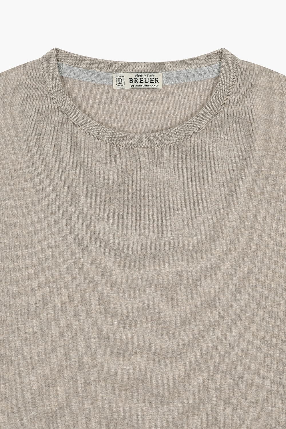 ROND 코튼 크루넥 102 라이트브라운 긴소매 니트