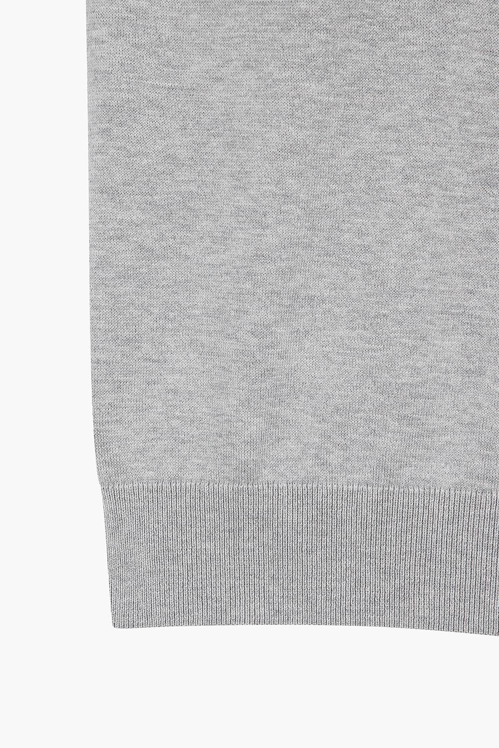 실크 혼방 폴로 101 라이트그레이 긴소매 니트