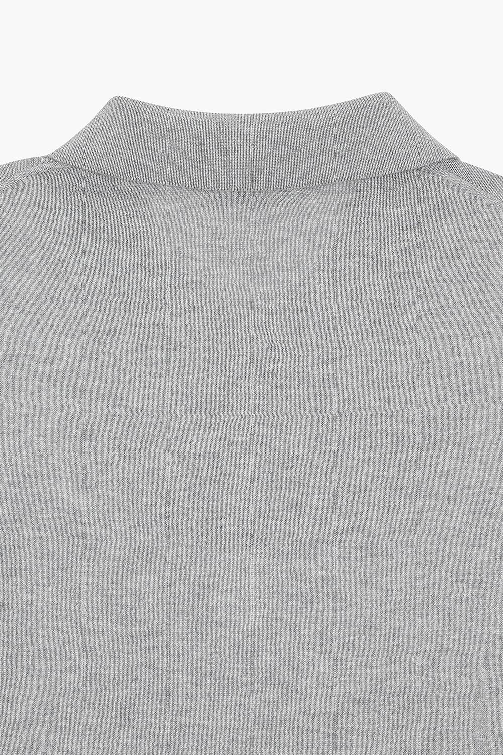 실크 혼방 폴로 101 라이트그레이 긴소매 니트