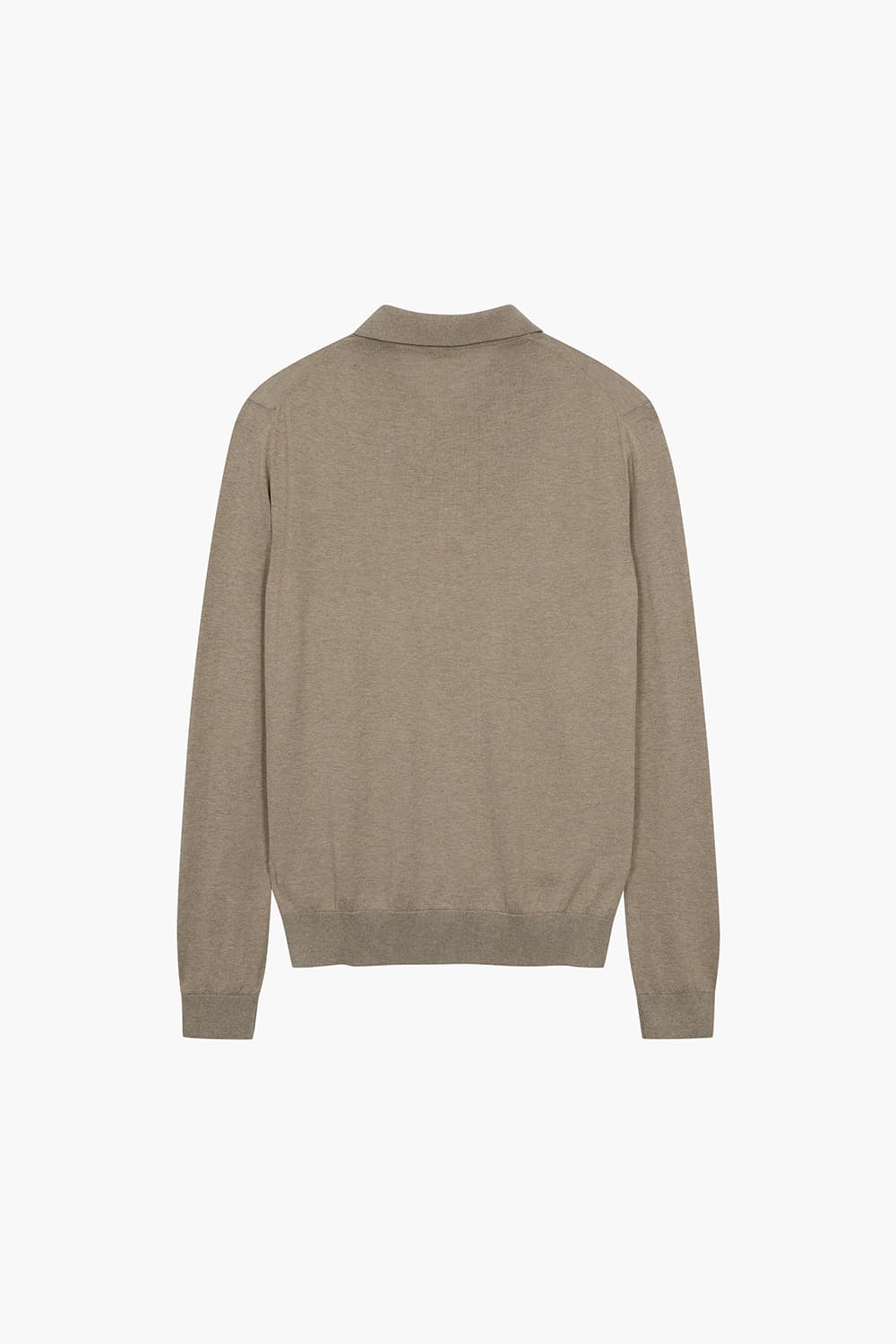 실크 혼방 폴로 101 라이트브라운 긴소매 니트