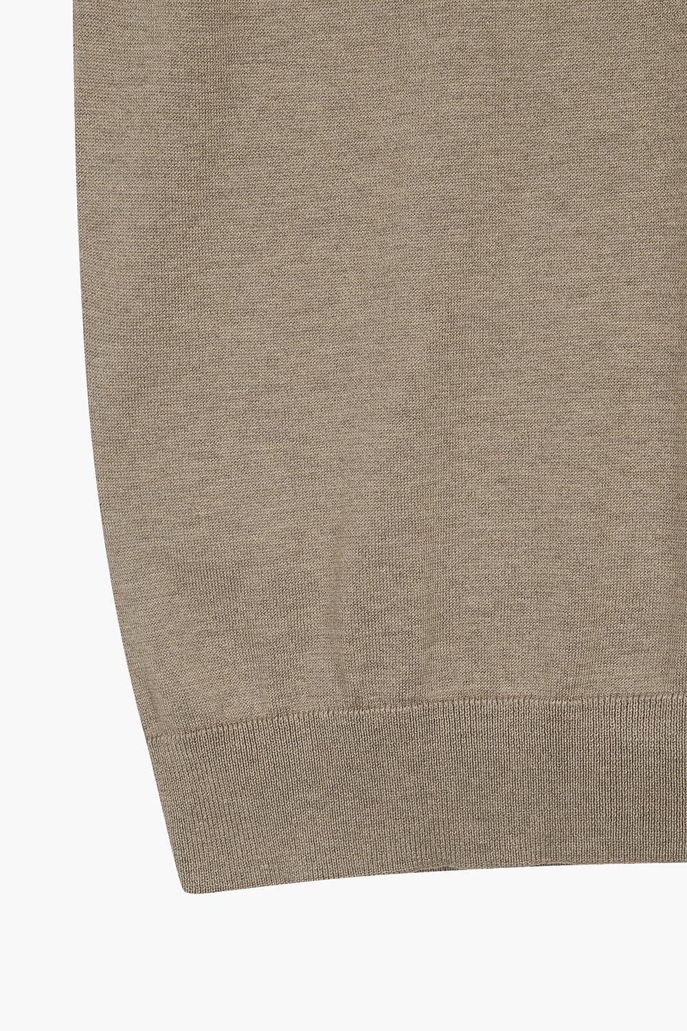 실크 혼방 폴로 101 라이트브라운 긴소매 니트