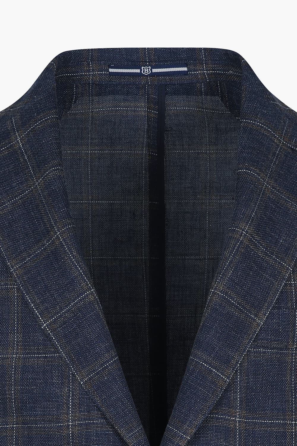 SALENTO 린넨 혼방 203 네이비 테일러드 자켓