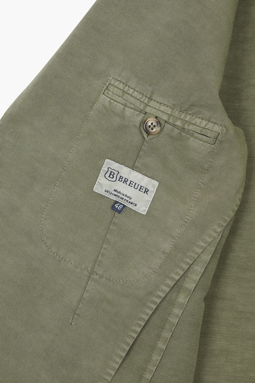 SALENTO 린넨 혼방 102 카키 테일러드 자켓