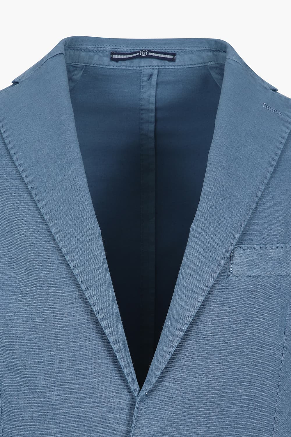 SALENTO 린넨 혼방 101 블루 테일러드 자켓