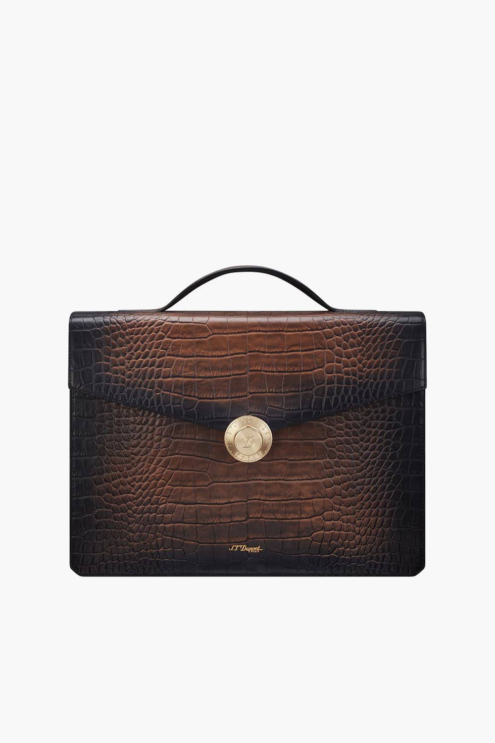 24 르글랑 아뜰리에 크로코패턴 브리프케이스 하바나 CG191474Z