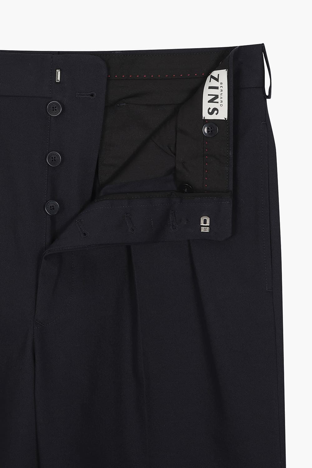 H8 코튼 더블 핀턱 스트레이트 103 다크네이비 팬츠